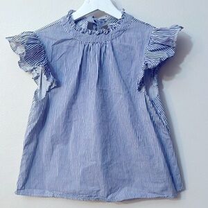 Studio 19 striped blouse blue and white size S petite